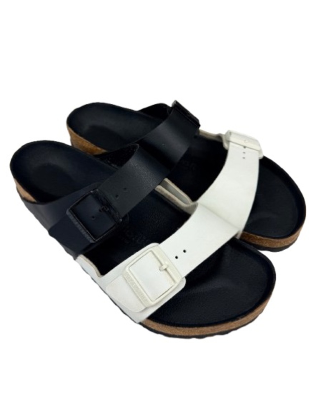 Birkenstock Arizona Split Black White Birko-Flor Sandals EU 42 Unisex Normcore - Picture 7 of 14